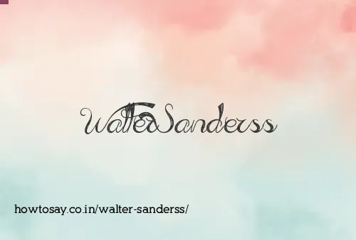 Walter Sanderss