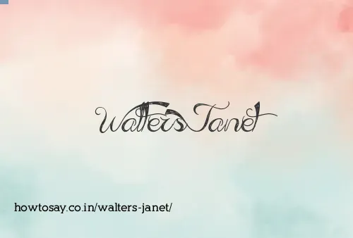 Walters Janet
