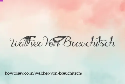Walther Von Brauchitsch