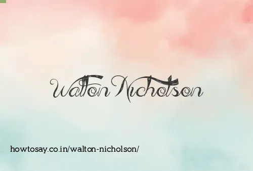 Walton Nicholson