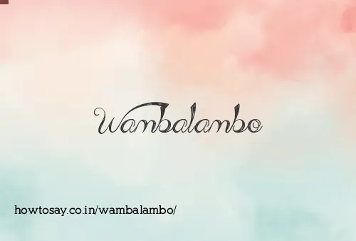 Wambalambo