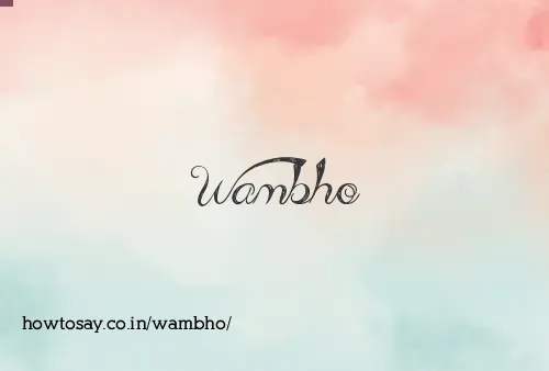 Wambho