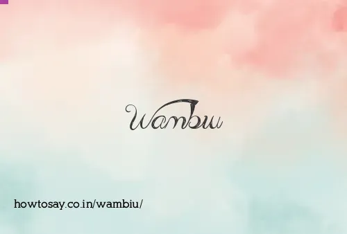 Wambiu