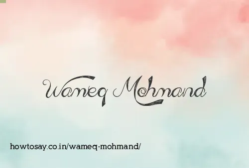 Wameq Mohmand