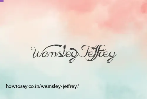 Wamsley Jeffrey