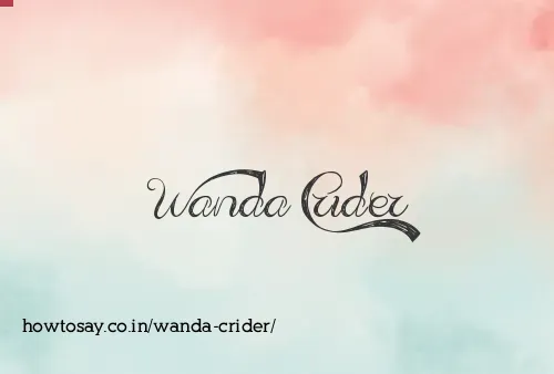 Wanda Crider