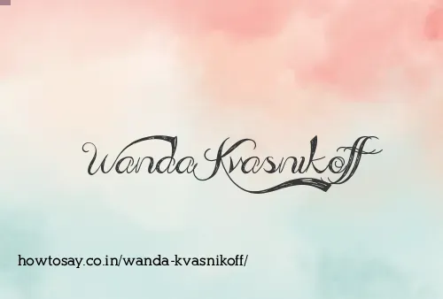 Wanda Kvasnikoff