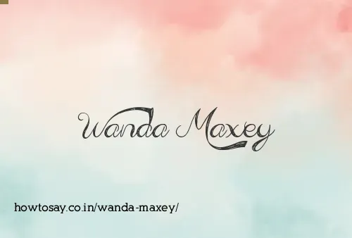 Wanda Maxey