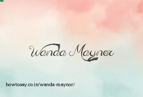 Wanda Maynor