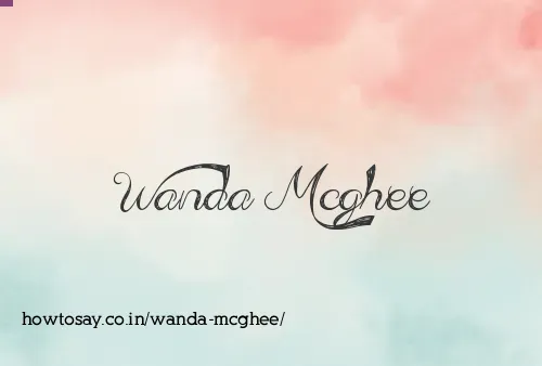 Wanda Mcghee