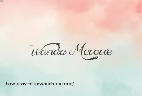 Wanda Mcrorie