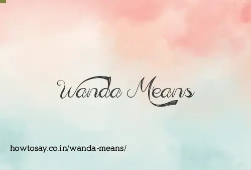Wanda Means
