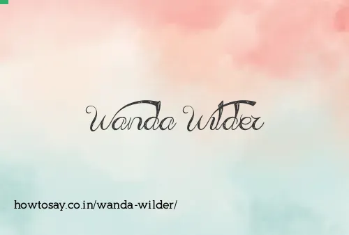 Wanda Wilder