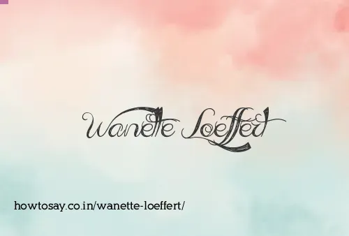 Wanette Loeffert