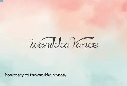Wanikka Vance