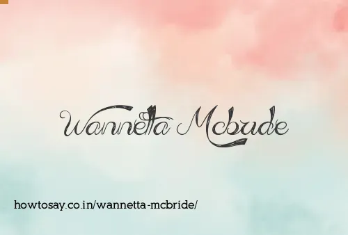 Wannetta Mcbride