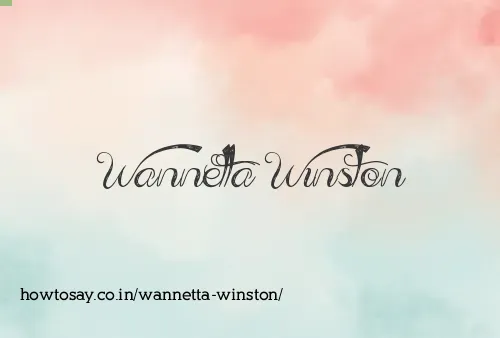 Wannetta Winston