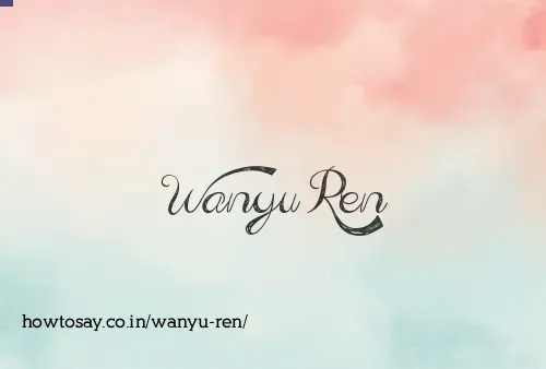 Wanyu Ren