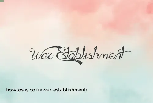 War Establishment