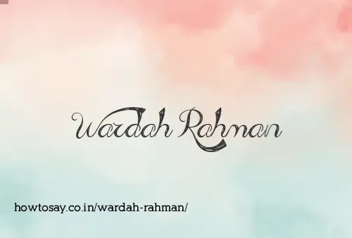 Wardah Rahman