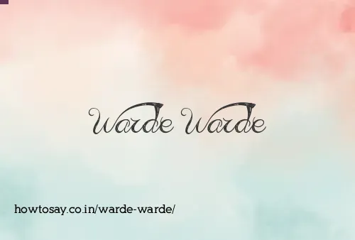Warde Warde