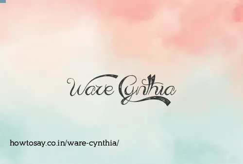 Ware Cynthia