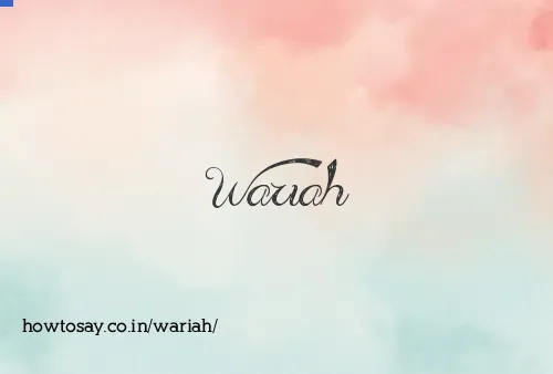 Wariah