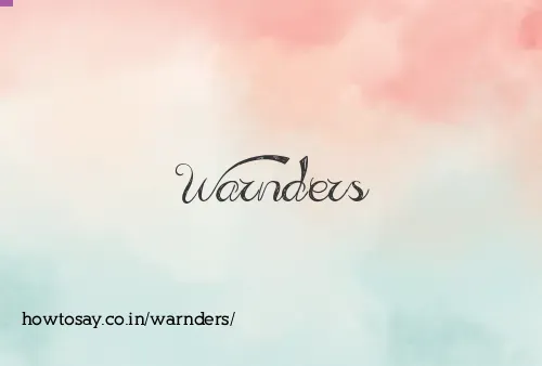 Warnders