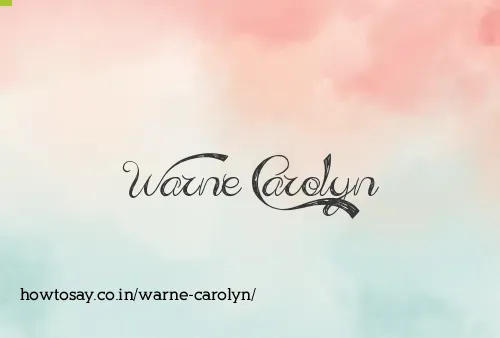 Warne Carolyn