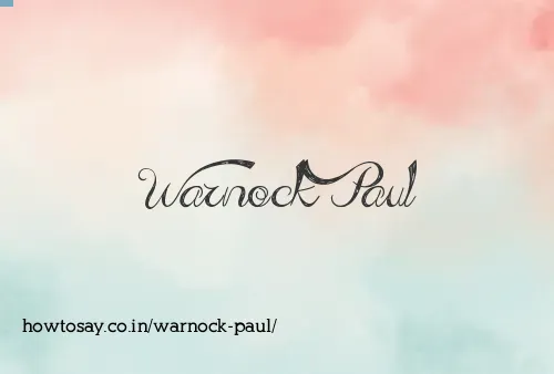 Warnock Paul
