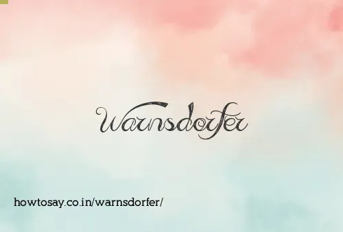Warnsdorfer