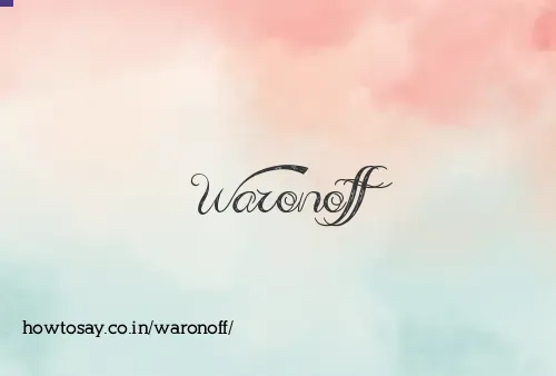 Waronoff