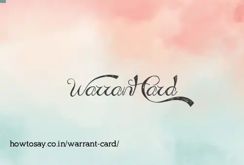 Warrant Card