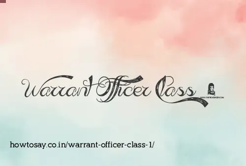 Warrant Officer Class 1