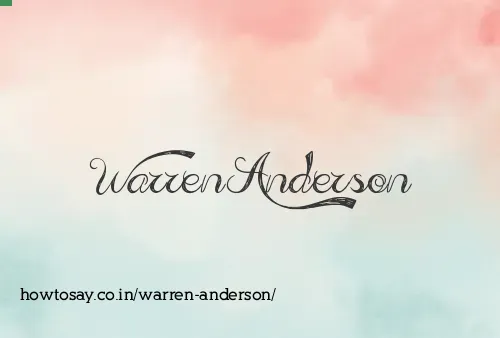 Warren Anderson