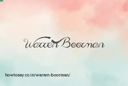 Warren Boorman