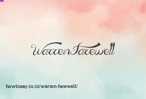 Warren Farewell