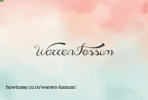 Warren Fossum