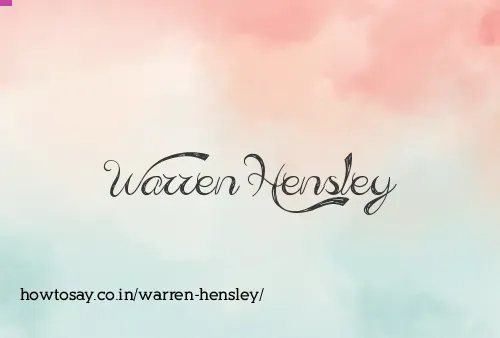 Warren Hensley