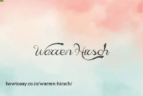 Warren Hirsch