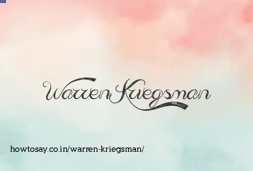 Warren Kriegsman