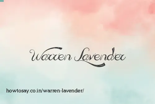 Warren Lavender