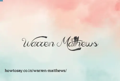 Warren Matthews
