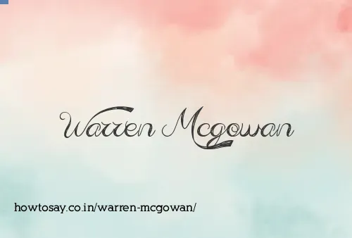 Warren Mcgowan