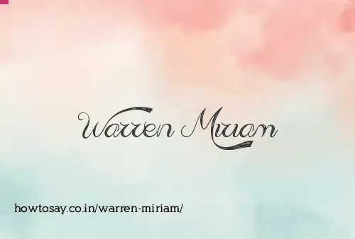 Warren Miriam
