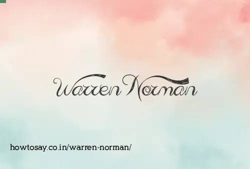 Warren Norman