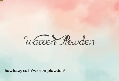Warren Plowden