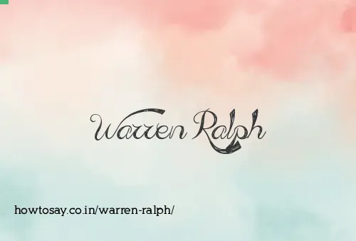 Warren Ralph
