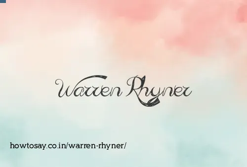 Warren Rhyner