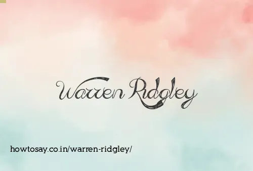 Warren Ridgley